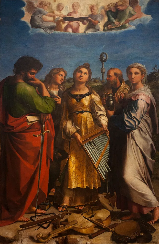L'Extase de sainte Cécile, Raphaël, vers 1514