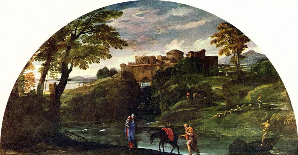 Paysage avec la Fuite en Égypte, Annibale Carracci, 1604