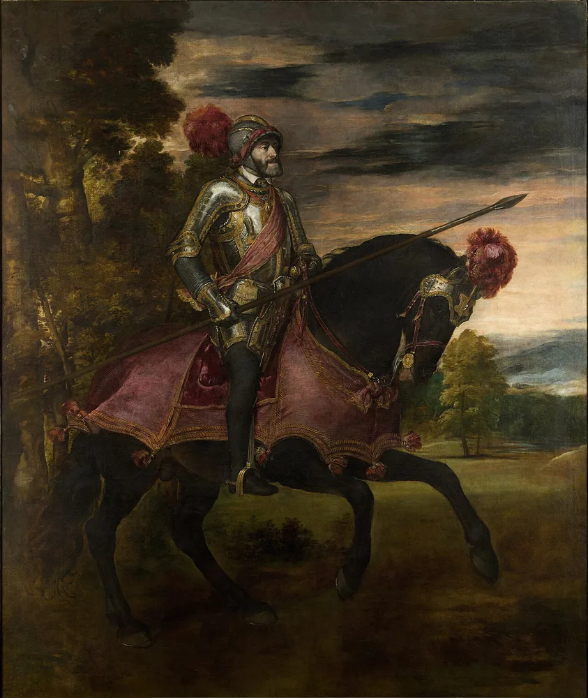Charles Quint à cheval à Mühlberg, Titien, 1548