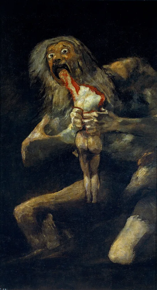 Saturne dévorant un de ses enfants, Francisco de Goya, 1820-1823