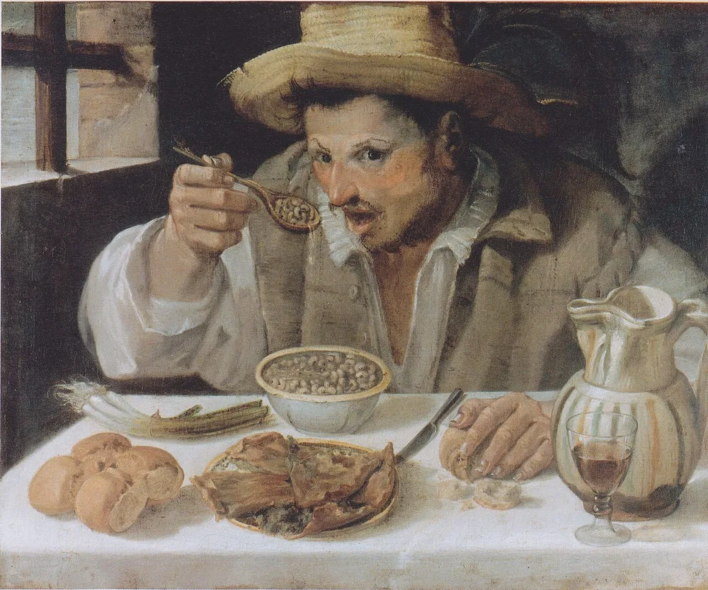 Le Mangeur de haricots, Annibale Carracci, 1583-1585