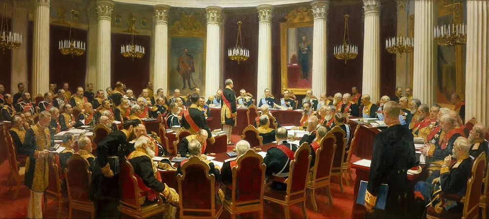 Session protocolaire du Conseil d’État, Ilia Répine, 1903