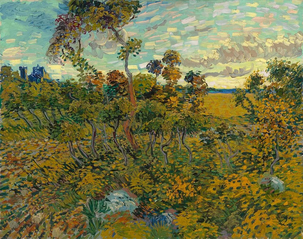 Coucher de soleil à Montmajour, Vincent van Gogh, 1888