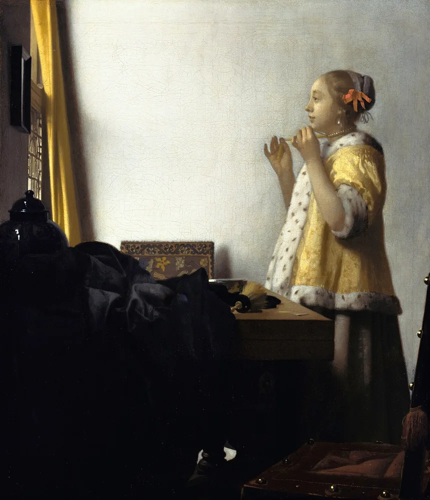 Jeune femme au collier de perles, Johannes Vermeer, 1663-1665