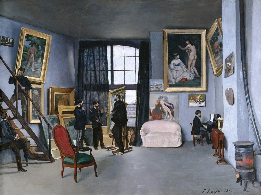 L'Atelier de la rue de la Condamine, Frédéric Bazille, 1870