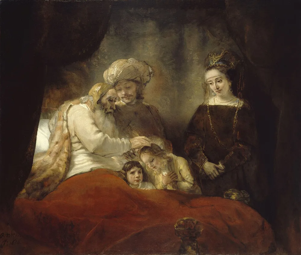 La Bénédiction des fils de Joseph par Jacob, Rembrandt, 1656