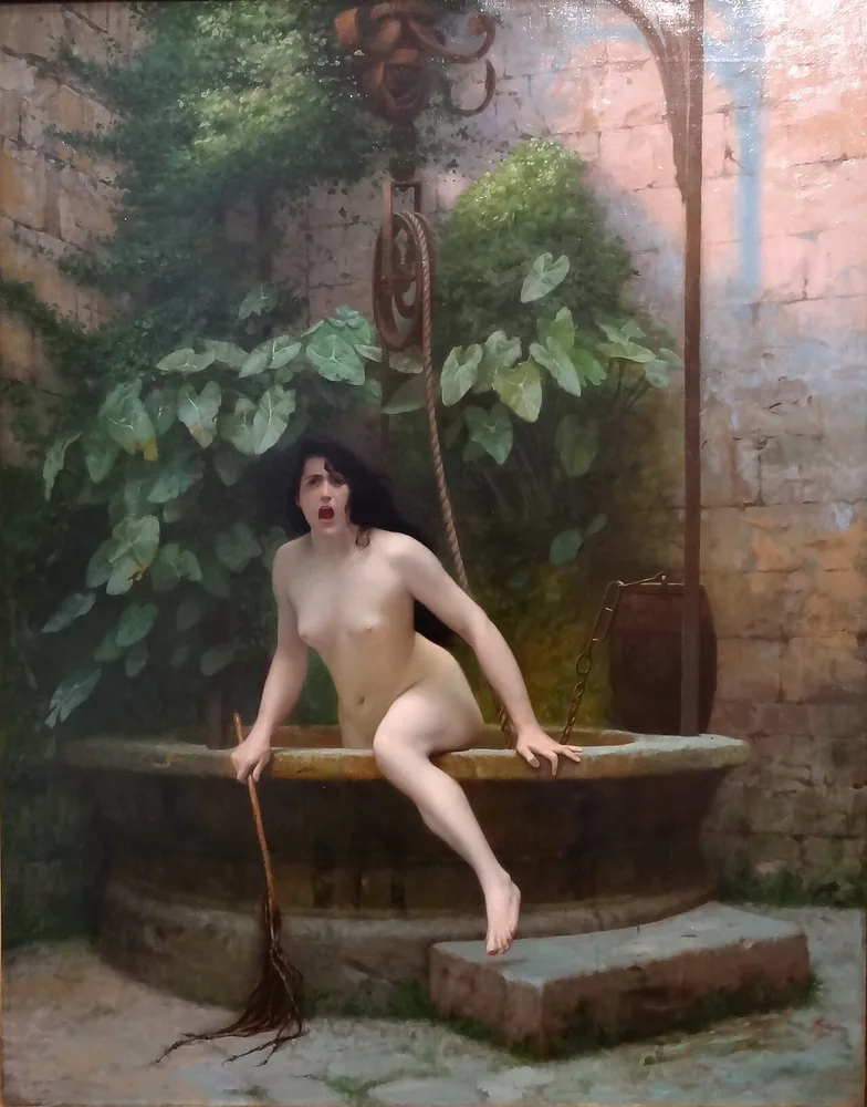 La Vérité sortant du puits armée de son martinet pour châtier l’humanité, Jean-Léon Gérôme, 1896