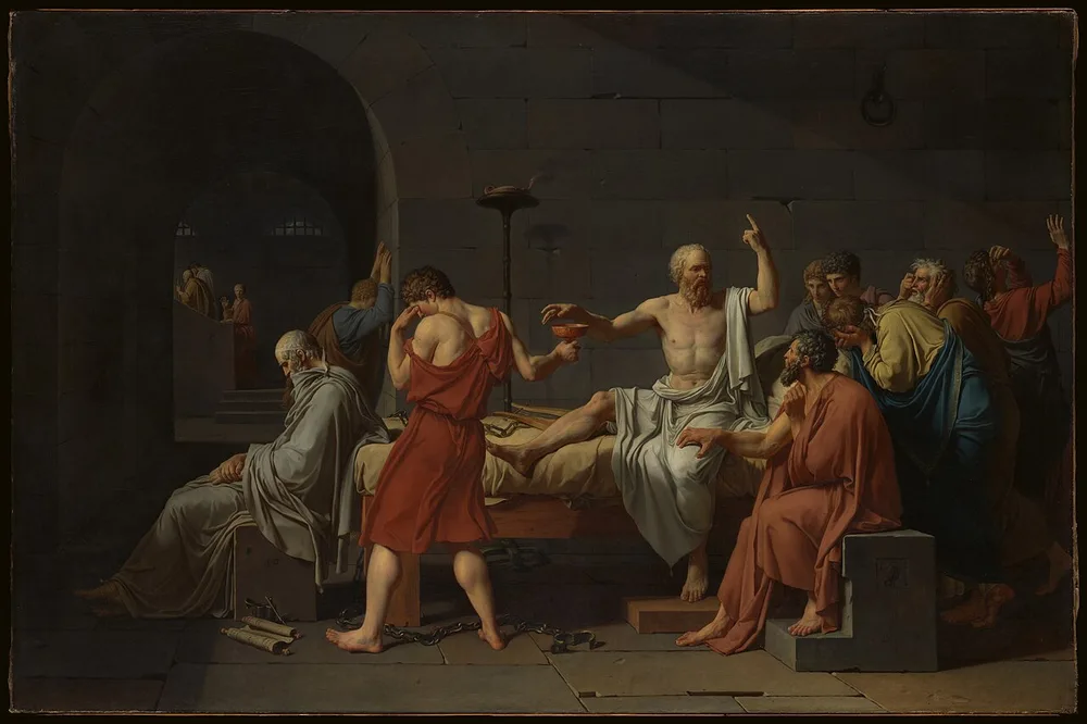 La Mort de Socrate, Jacques-Louis David, 1787