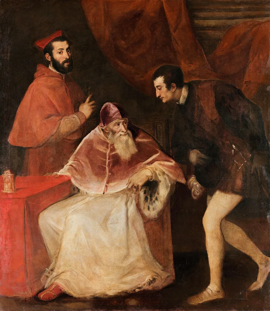Portrait de Paul III avec ses petits-fils, Titien, vers 1546