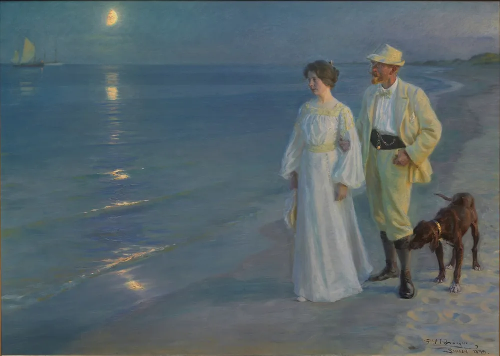 Soir d'été sur la plage de Skagen – l'artiste et sa femme, Peder Severin Krøyer, 1899