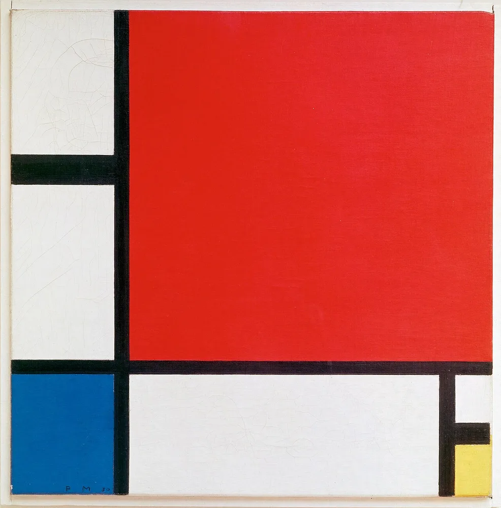 Composition II en rouge, bleu et jaune, Piet Mondrian, 1930