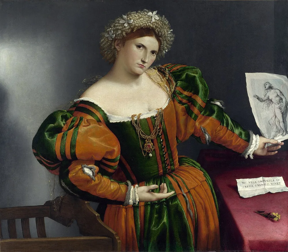 Portrait d'une femme inspirée par Lucrèce, Lorenzo Lotto, vers 1530-1533