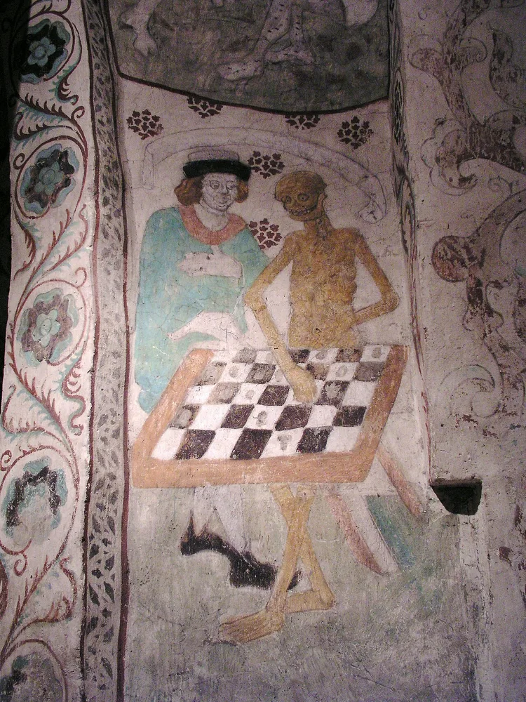 La mort jouant aux échecs, Albertus Pictor, 1480