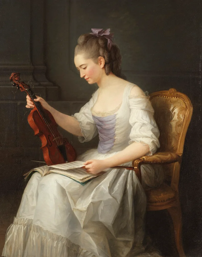 Portrait d'une violoniste, Anne Vallayer-Coster, 1773