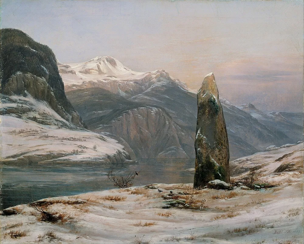 Hiver sur le Sognefjord, Johan Christian Dahl, 1827