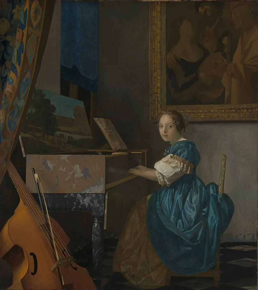 Jeune Femme jouant du virginal, Johannes Vermeer, vers 1670-1672