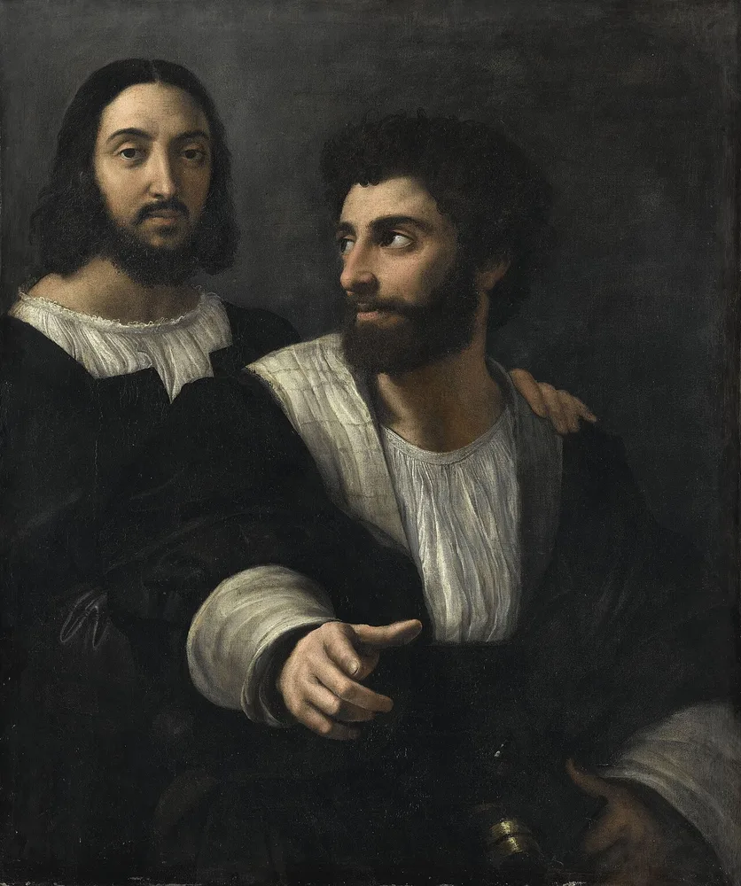 Portrait de l'artiste avec un ami, Raphaël, 1518-1519