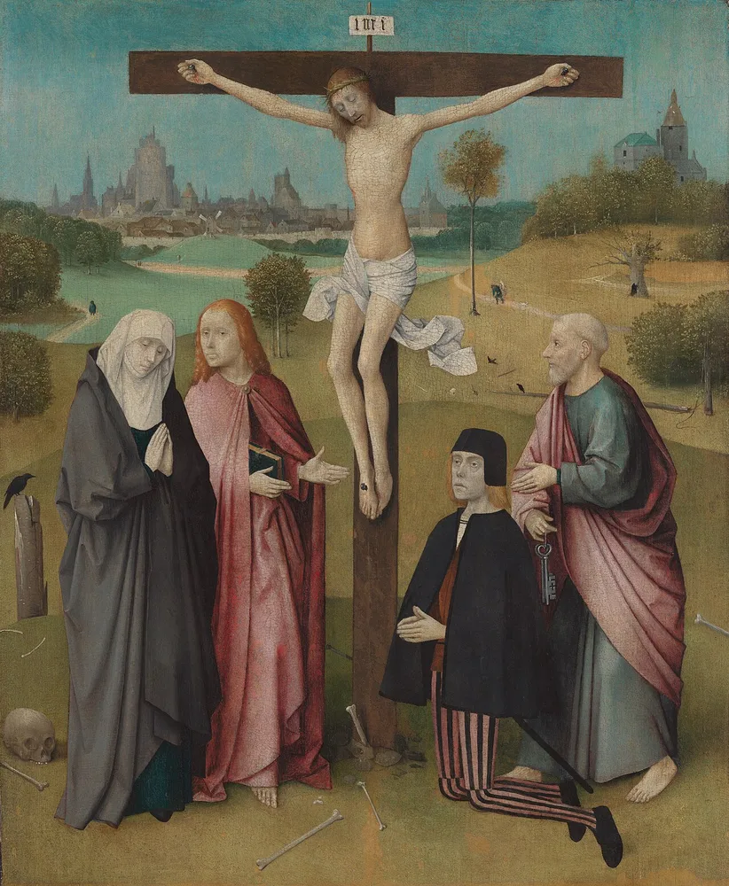 Crucifixion avec un donateur, Jérôme Bosch, années 1480