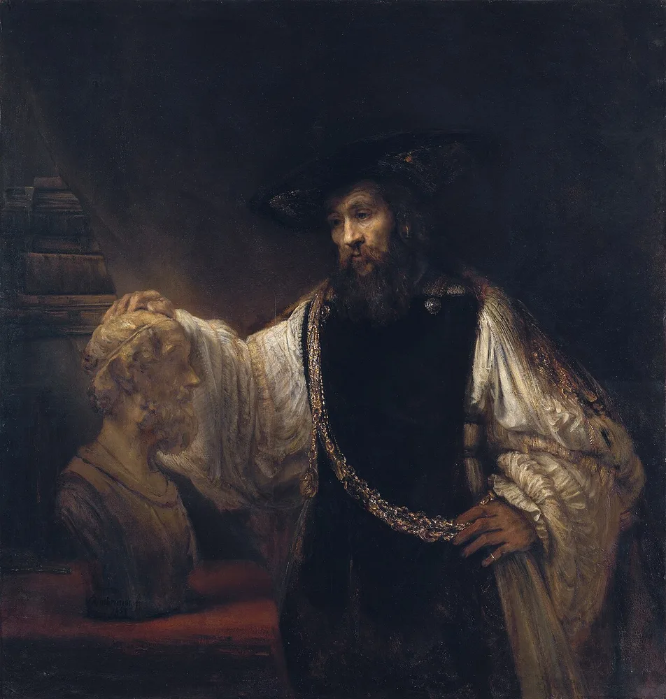 Aristote contemplant le buste d’Homère, Rembrandt, 1653