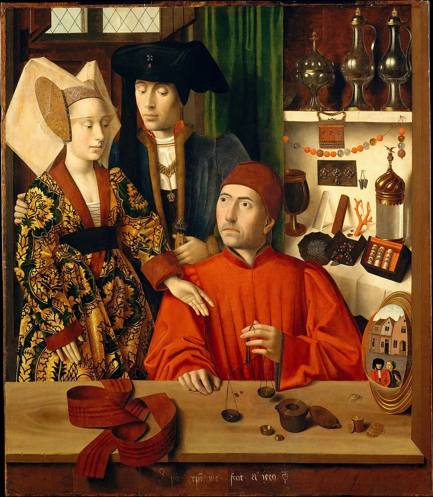 Un orfèvre dans son atelier, peut-être saint Éloi, Petrus Christus, 1449