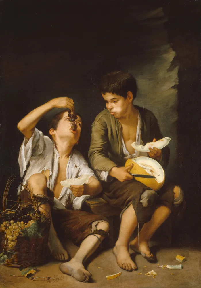 Les Mangeurs de melon et de raisin, Bartolomé Esteban Murillo, 1650