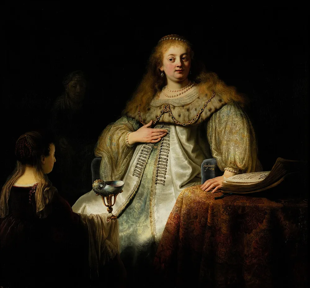 Judith au banquet d'Holopherne, Rembrandt, 1634