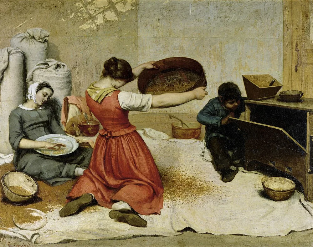 Les Cribleuses de blé, Gustave Courbet, 1854-1855