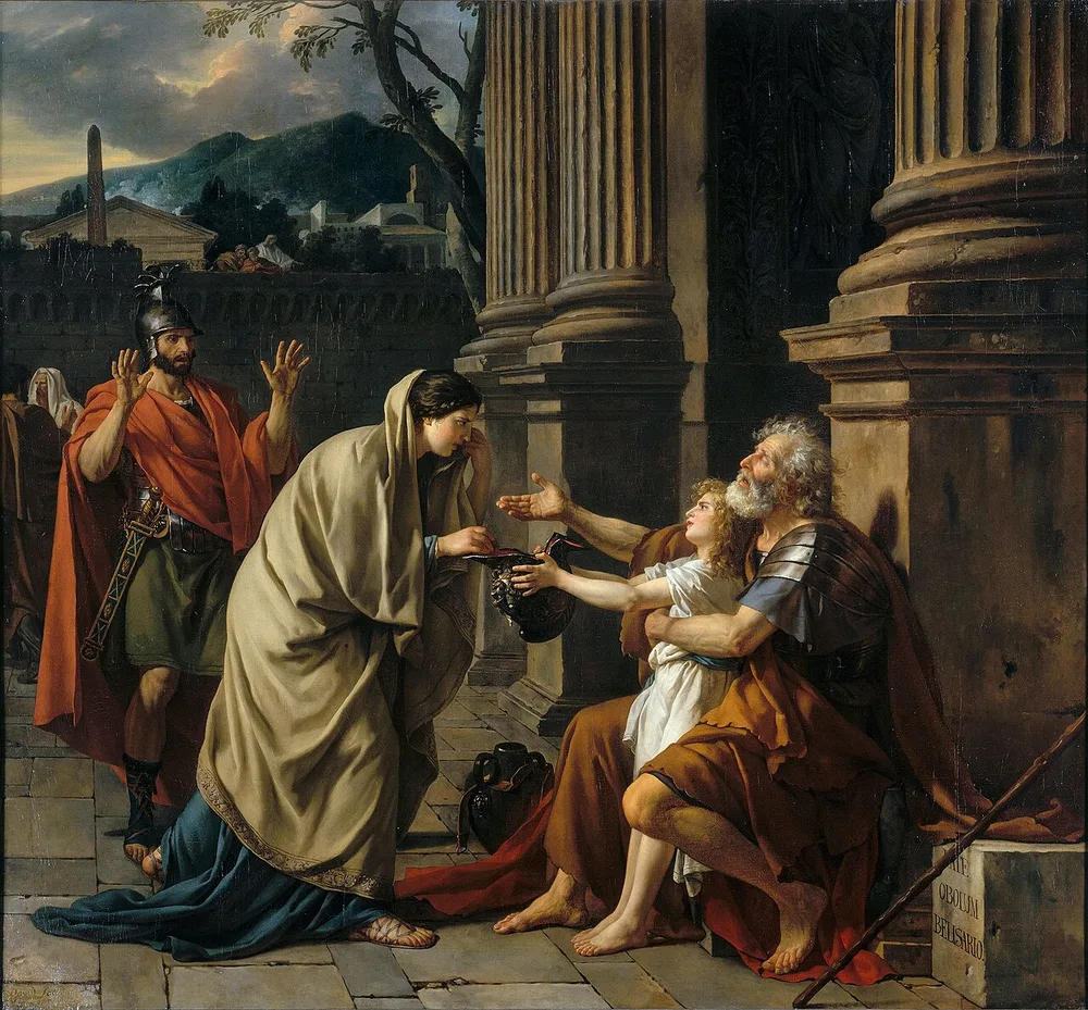 Bélisaire demandant l'aumône, Jacques-Louis David, 1781