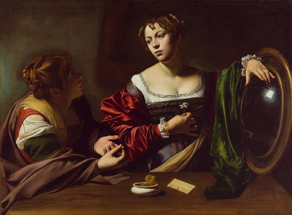 Marthe et Marie-Madeleine, Le Caravage, vers 1598