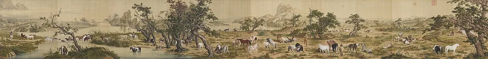 Cent chevaux, Giuseppe Castiglione, 1728