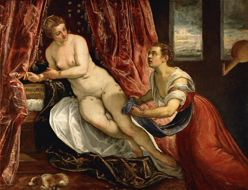Danaé, Le Tintoret, vers 1570