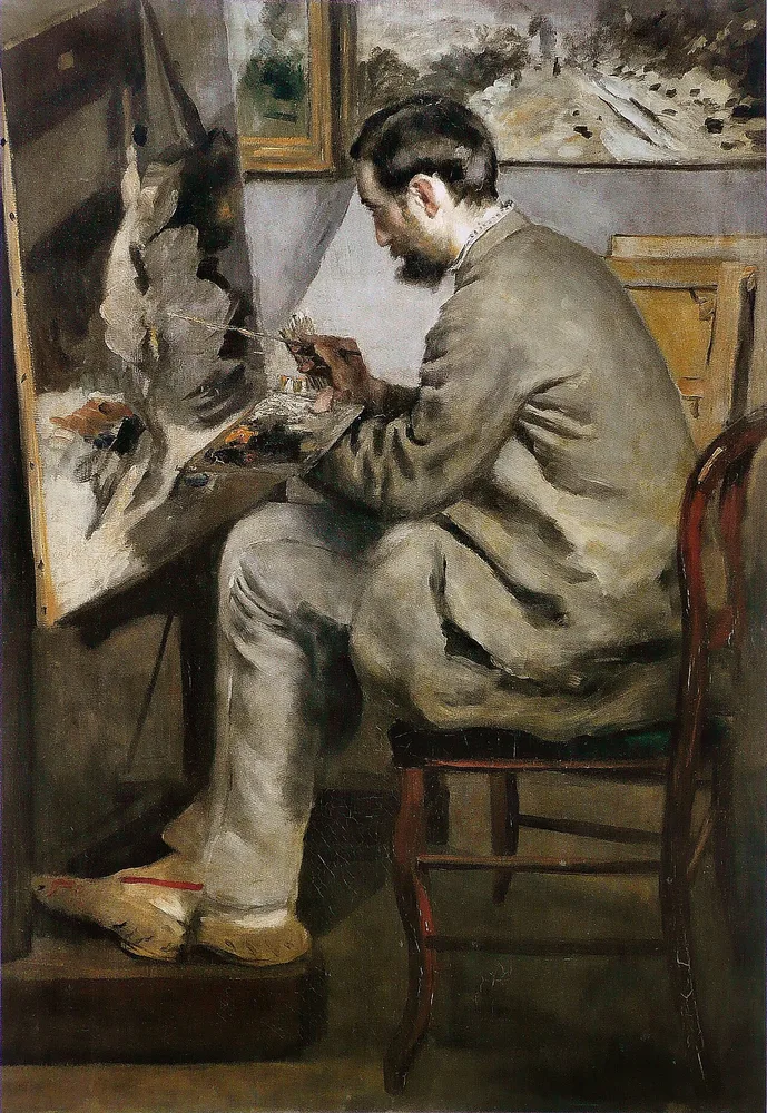 Frédéric Bazille peignant à son chevalet, Auguste Renoir, 1867