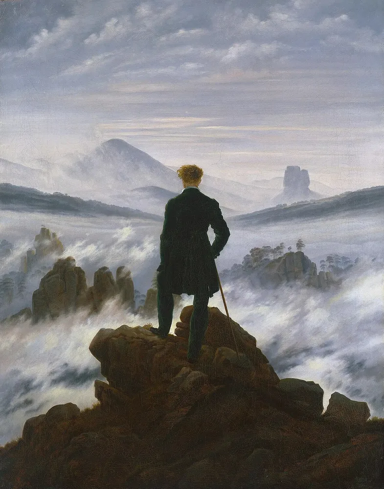 Le Voyageur contemplant une mer de nuages, Caspar David Friedrich, vers 1818