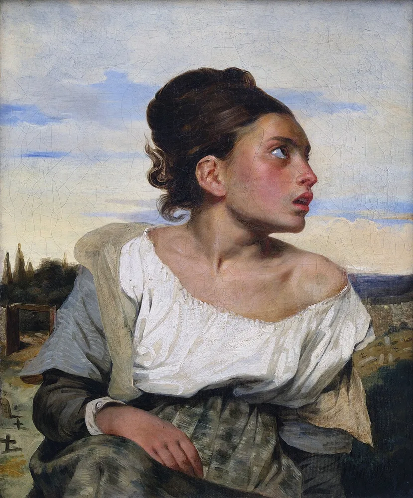 Jeune Orpheline au cimetière, Eugène Delacroix, 1824