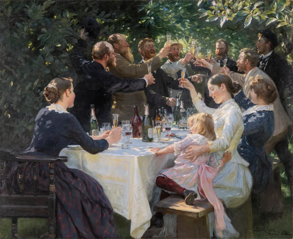 Hip, Hip, Hurrah!, Peder Severin Krøyer, 1888