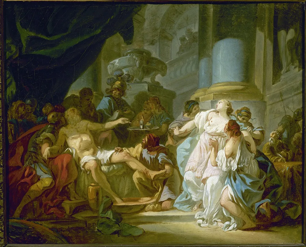 La Mort de Sénèque, Jacques-Louis David, 1773