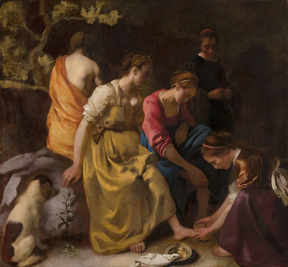 Diane et ses compagnes, Johannes Vermeer, vers 1655-1656