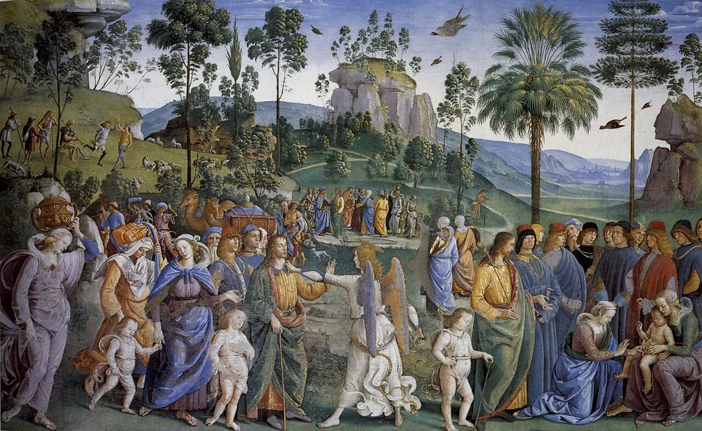Le Voyage de Moïse en Égypte, Le Pérugin, 1482