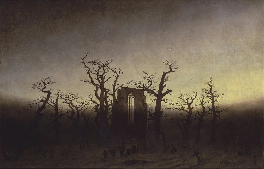 L'Abbaye dans une forêt de chênes, Caspar David Friedrich, 1809-1810