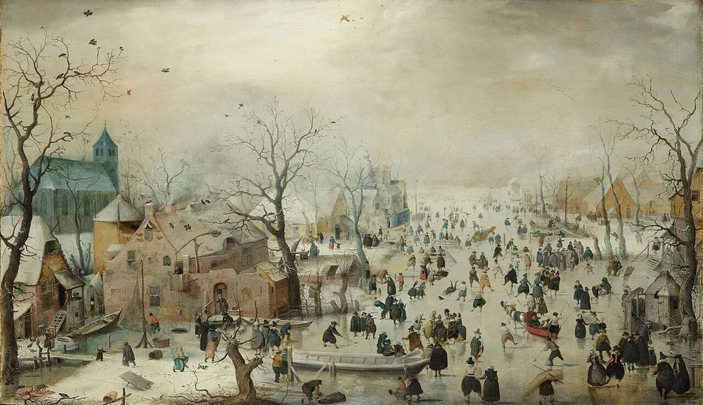 Paysage d'hiver avec patineurs, Hendrick Avercamp, vers 1608