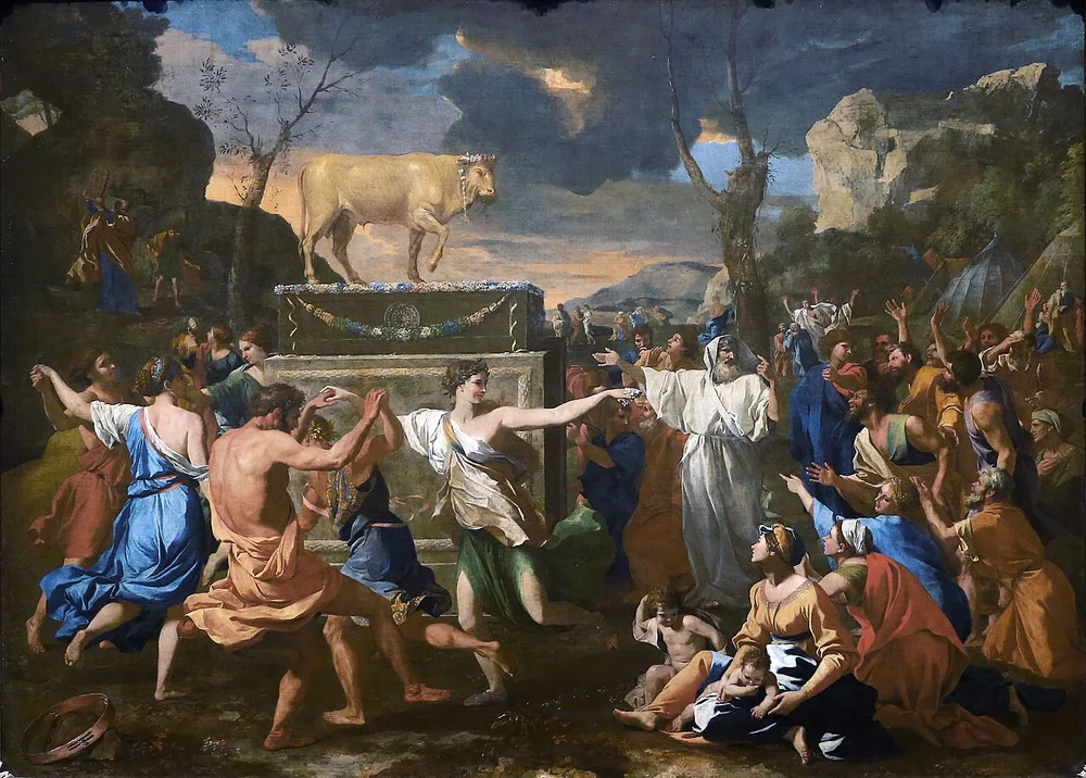 L'Adoration du Veau d'or, Nicolas Poussin, 1634