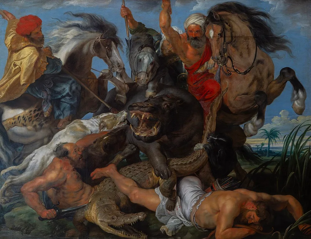 Le Chasse à l'hippopotame et au crocodile, Pierre Paul Rubens, vers 1616