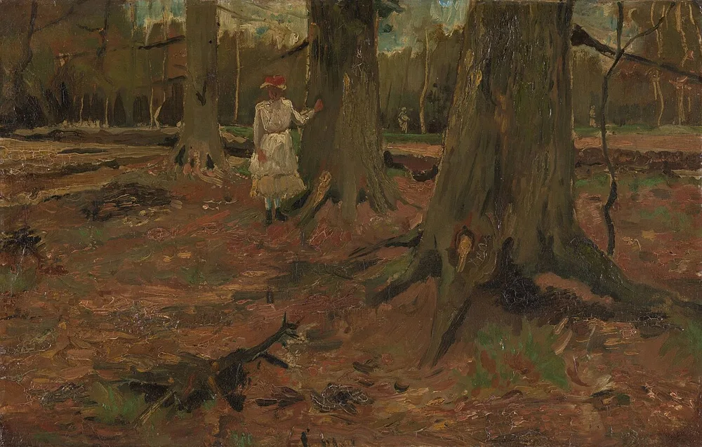 Fille en blanc dans les bois, Vincent van Gogh, 1882