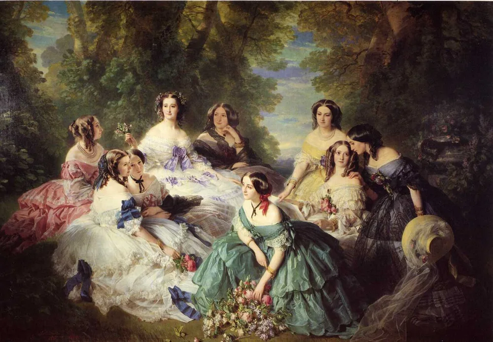 L'impératrice Eugénie entourée de ses dames d'honneur, Franz Xaver Winterhalter, 1855