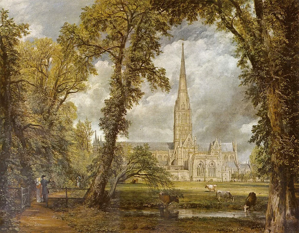 La Cathédrale de Salisbury vues des jardins de l'évêque, John Constable, 1823