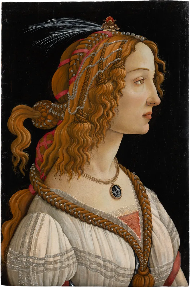 Portrait ideale d'une jeune femme (Simonetta Vespucci?), Sandro Botticelli, vers 1480-1485