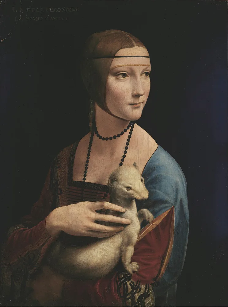 La Dame à l'hermine, Léonard de Vinci, vers 1490