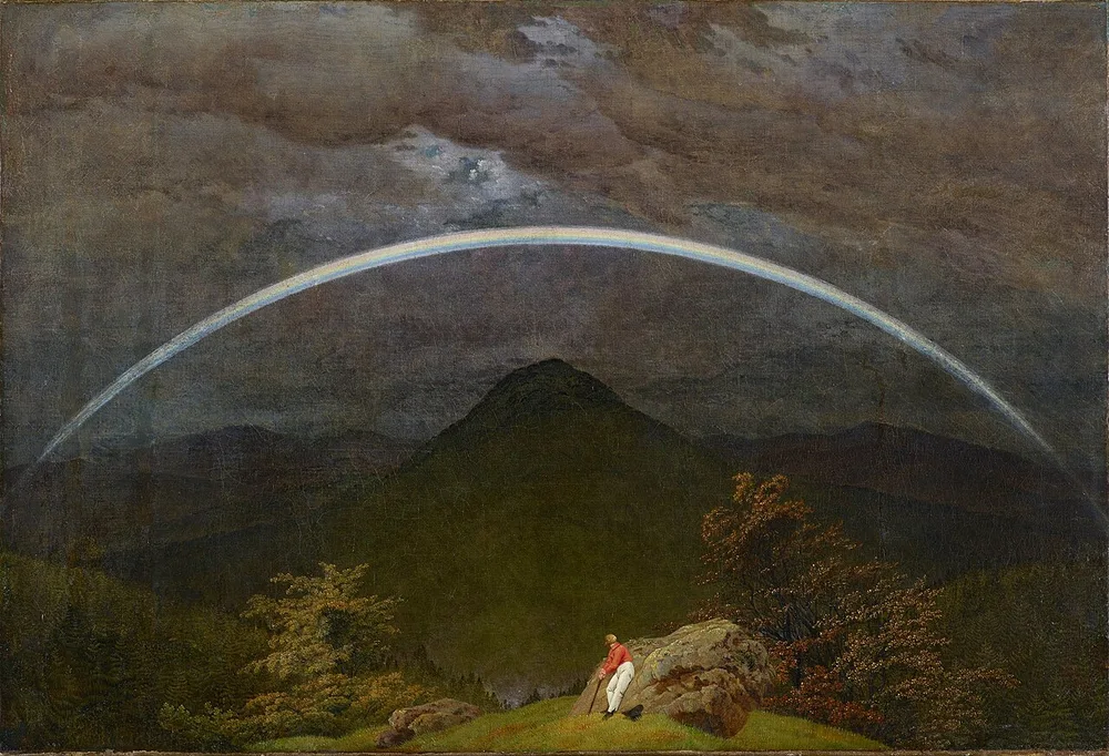 Paysage de montagne avec arc-en-ciel, Caspar David Friedrich, 1809
