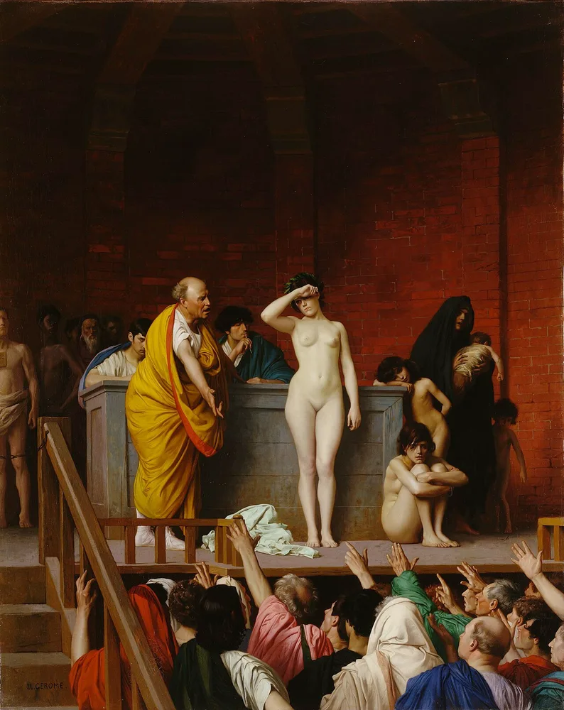 Vente d'esclaves à Rome, Jean-Léon Gérôme, 1884