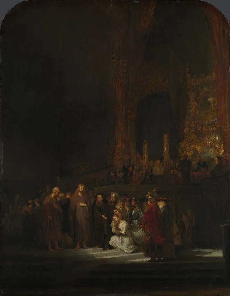 La Femme adultère, Rembrandt, 1644